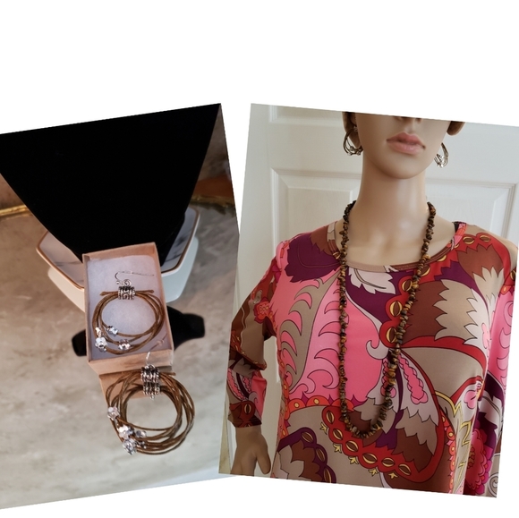 Tigers Eye Necklace Authentic & hand-made Earrings to match New - Picture 2 of 6